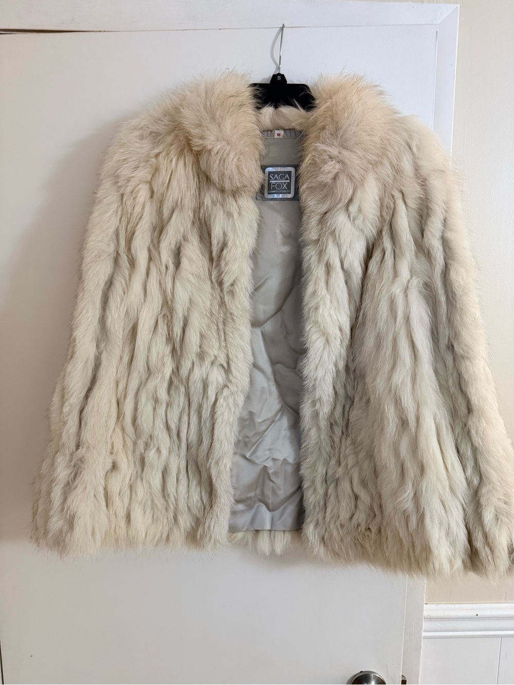 Saga Furs Cream Fox Fur Jacket